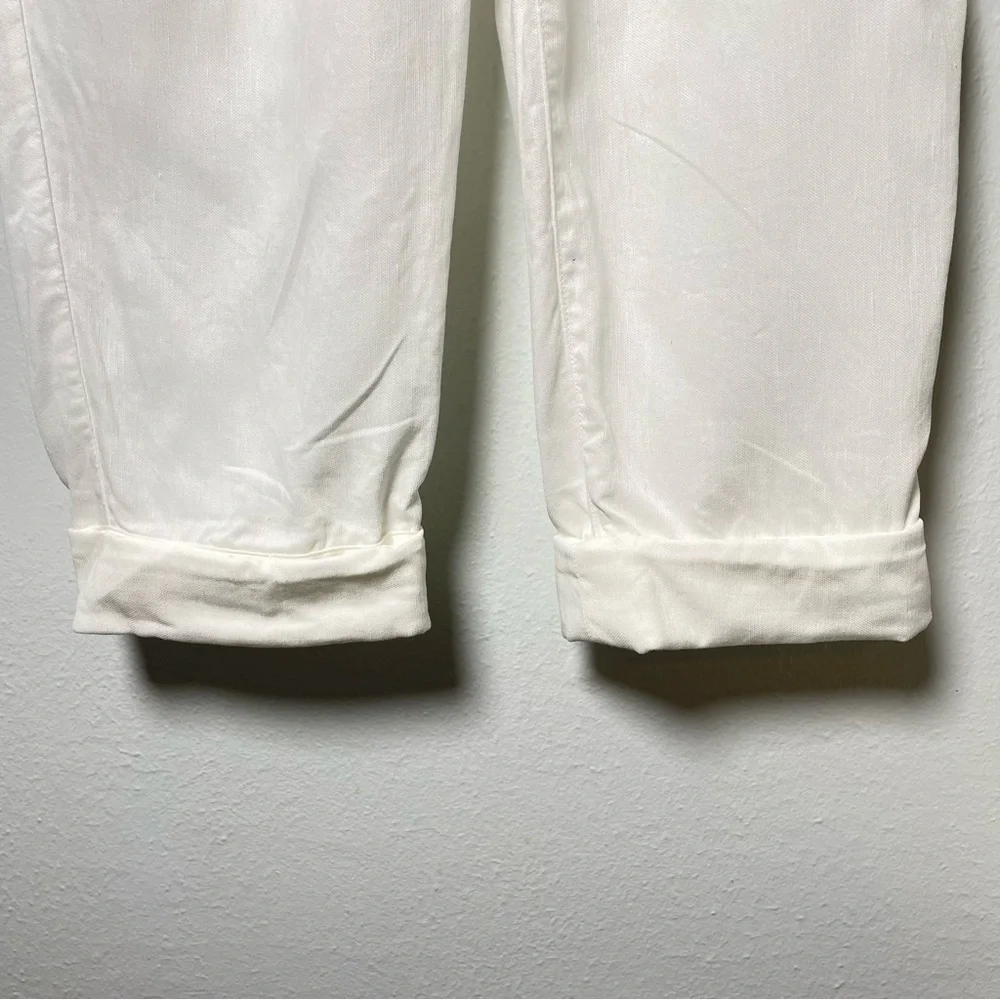 Aritzia Wilfred Allant Pleated Cuffed Trousers Women’s Size 8 Ivory White